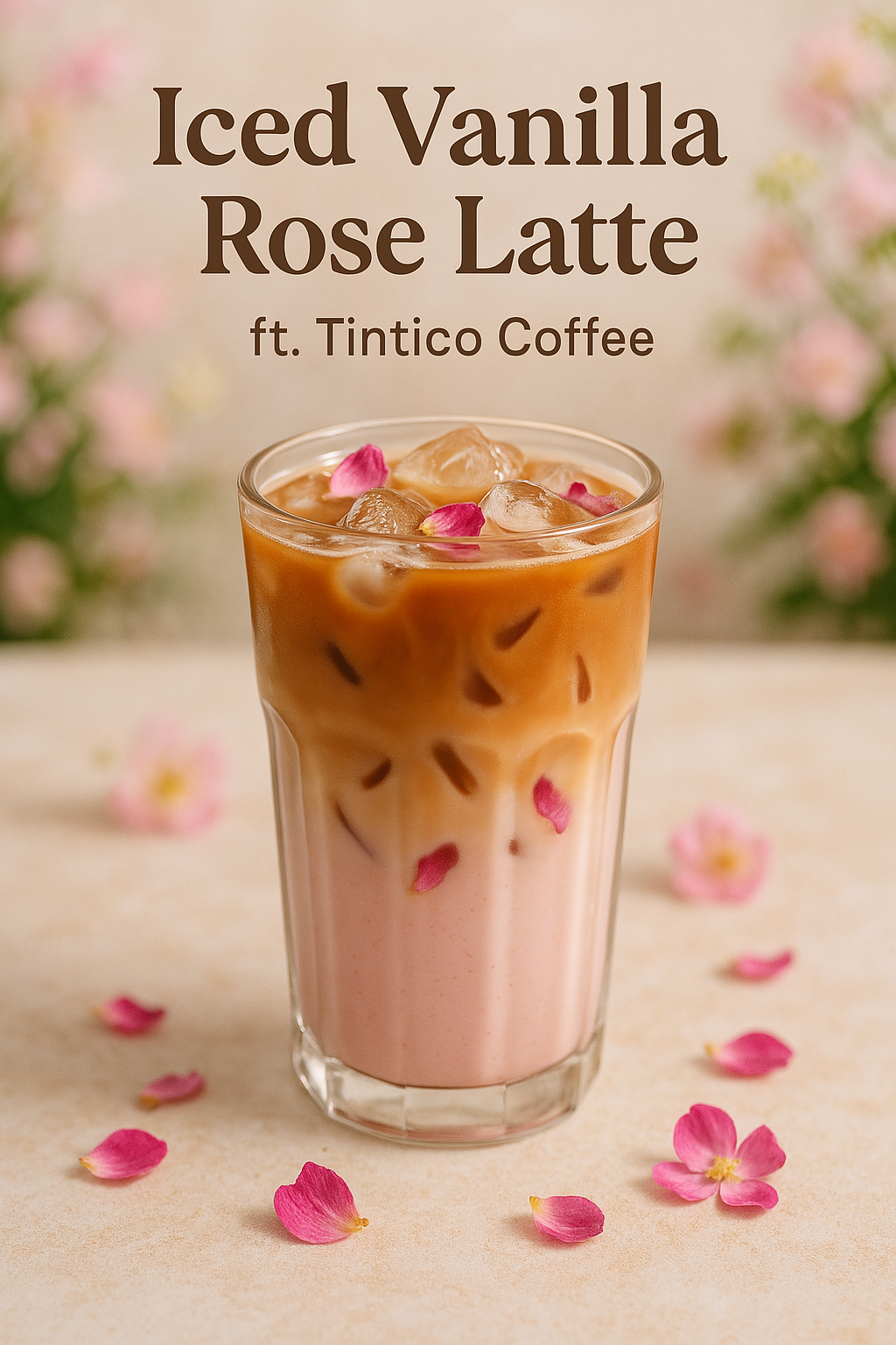 Iced Vanilla Rose Latte